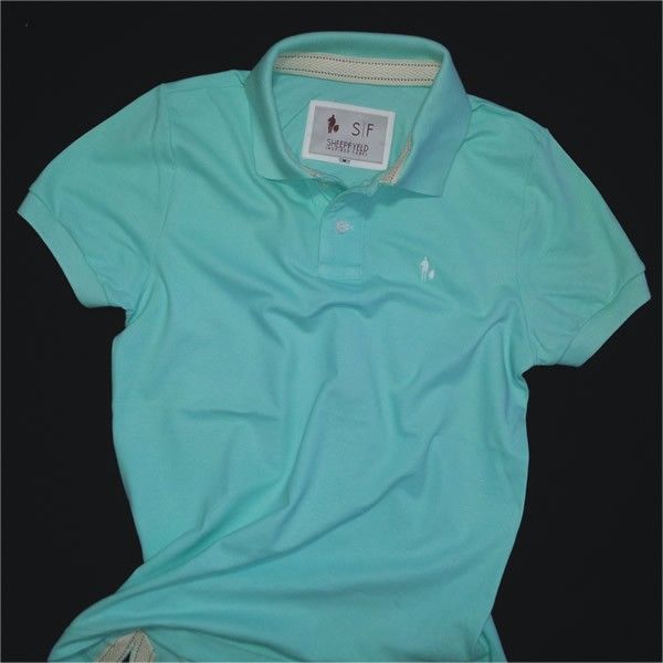 Camiseta Polo Masculina Verde Mar