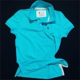 Camiseta Polo Masculina Azul Mar