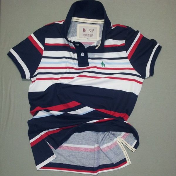 Camiseta Polo Masculina Listrada