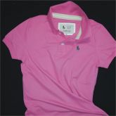 Camiseta Polo Masculina Rosa Escuro