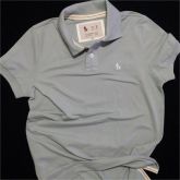 Camiseta Polo Masculina Cinza Claro