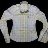 Camisa Fem. Xadrez Bordado Bordô-Xadrez