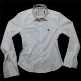 Camisa Fem. Botão Quadrado