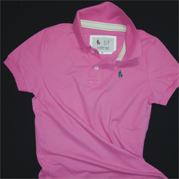 Camiseta Polo Masculina Rosa Escuro